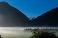 morning light fog in the valley with a clear view of the famous mountain `GroÃÅ¸venediger`